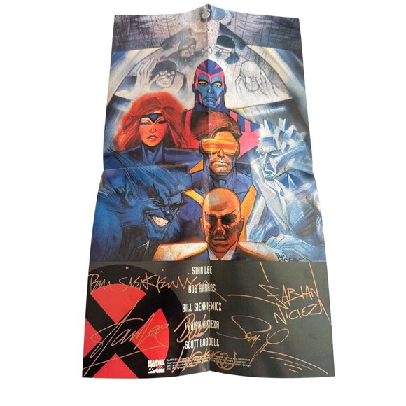 Marvel Creators Choice X Men #1 Comic Book 1990s Pizza Hut Signed Poster - Picture 5 of 5
